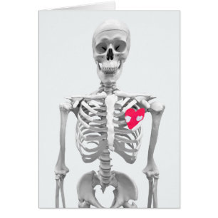 love heart on skeleton