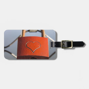 Love Heart Padlock Luggage Tag