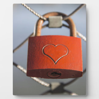 Love Heart Padlock Plaque