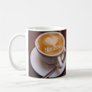 Love Heart Palm Springs Cappuccino Coffee Cup Mug