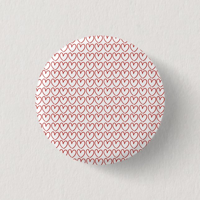 Love heart pattern 3 cm round badge (Front)