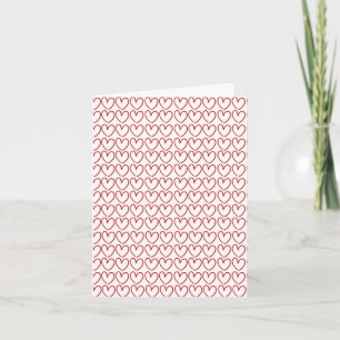 Love heart pattern card