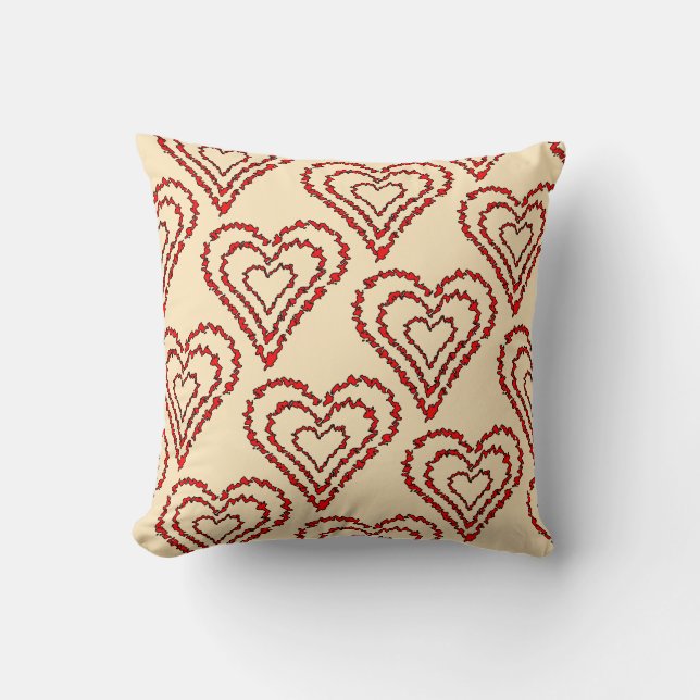Love Heart Pattern Cushion (Front)