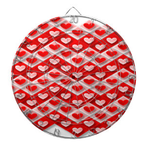 Love Heart Pattern Dartboard