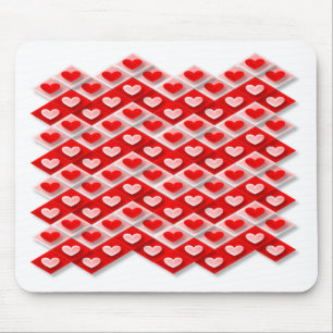 Love Heart Pattern Mouse Mat