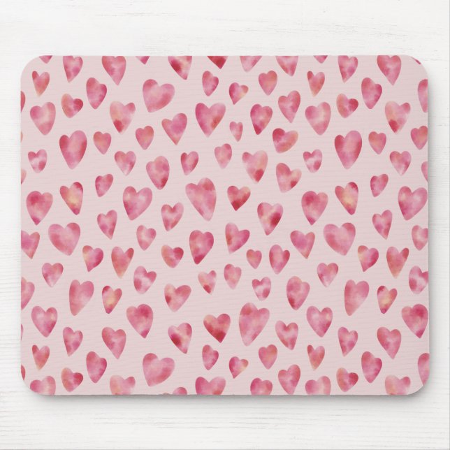 Love Heart pattern Mouse Mat (Front)