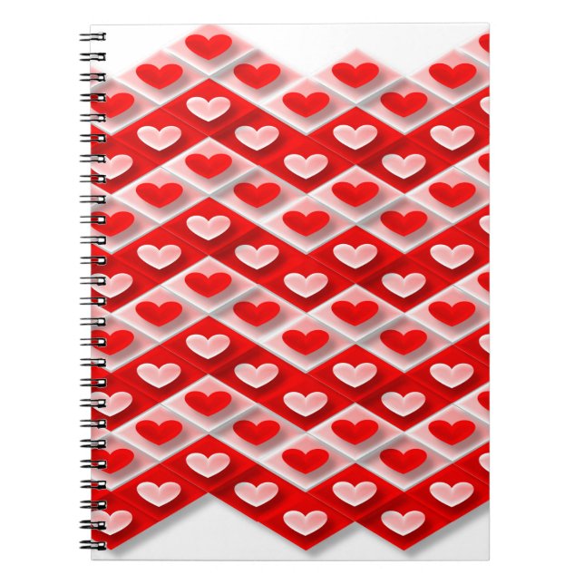 Love Heart Pattern Notebook (Front)