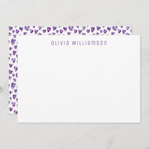 Love Heart pattern personalised name Card
