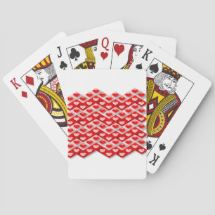 Love Heart Pattern Playing Cards