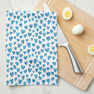 Love Heart pattern Tea Towel