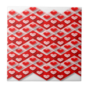 Love Heart Pattern Tile