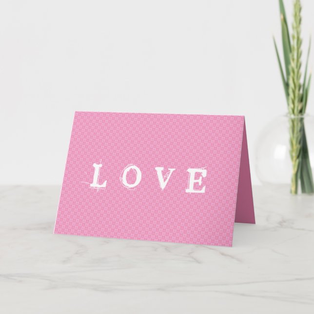 LOVE • Heart pattern \ Your Text Holiday Card (Front)