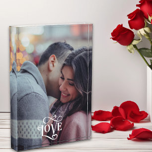 Love Heart Personalised Photo Custom Family Block