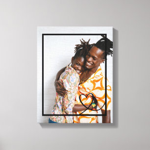 Love heart personalised photo custom made canvas print