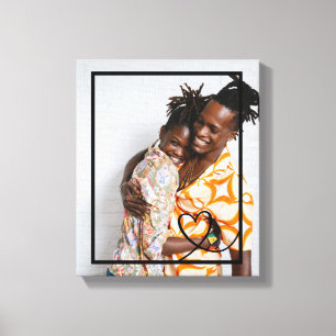 Love heart personalised photo custom made canvas print