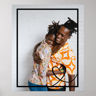 Love heart personalised photo custom made poster