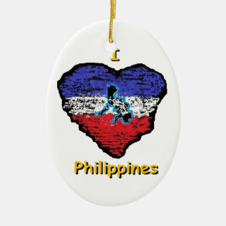 love heart philippines ceramic tree decoration
