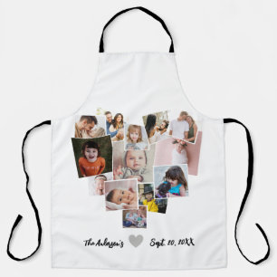 Love Heart Photo Collage Apron