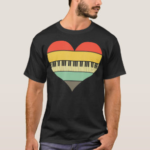 Love Heart Piano  T-Shirt