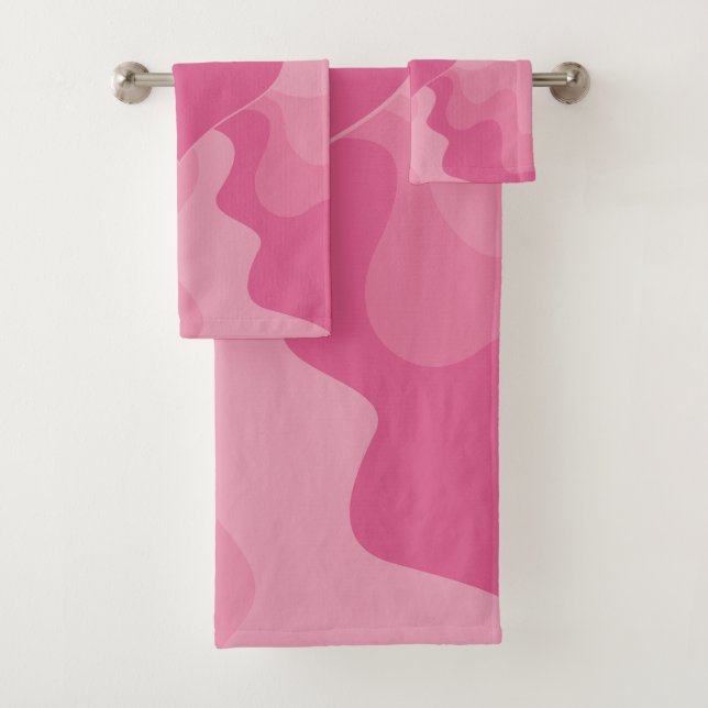 Love Heart - Pink Bath Towel Set (Insitu)