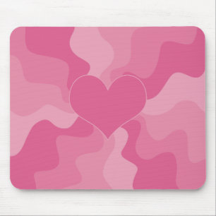 Love Heart - Pink Mouse Mat
