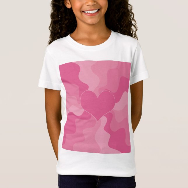 Love Heart - Pink T-Shirt (Front)
