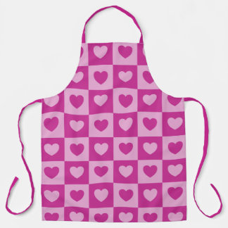 Love Heart Polka Dot Patchwork Pattern Apron