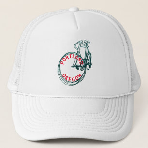 Love Heart Portland Oregon Bicycle Trucker Hat