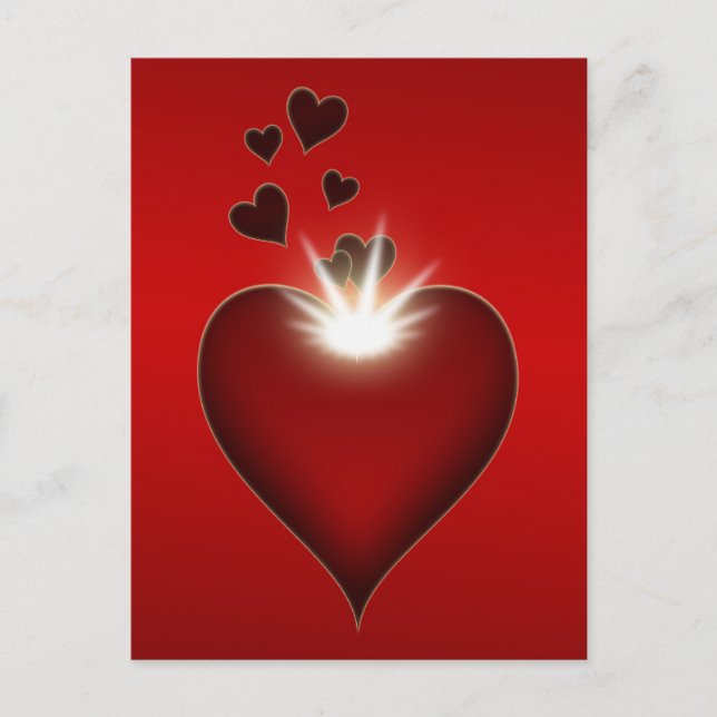 Love heart postcard design (Front)
