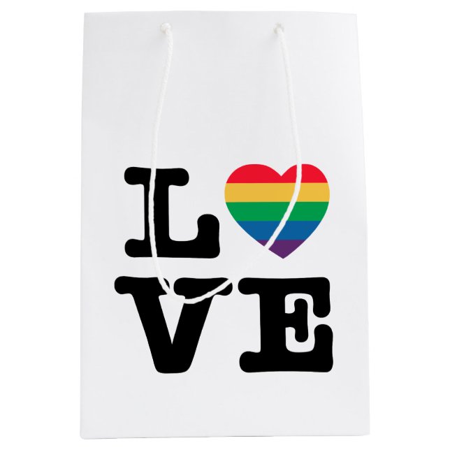 Love Heart Pride Gift Bag (Front)