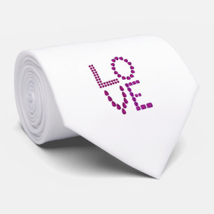 Love & Heart Purple Tie