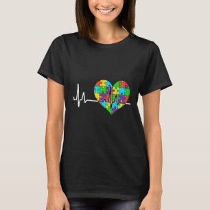 Love Heart Puzzle Acceptance Men Women Kids Autism T-Shirt