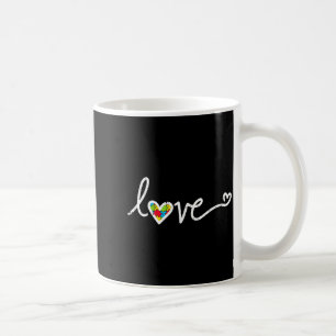 Love Heart Puzzle Cute Autism Awareness Asd Men Wo Coffee Mug