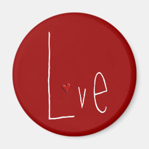 Love Heart red Magnet