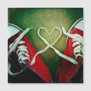 love heart red shoes valentine's day card