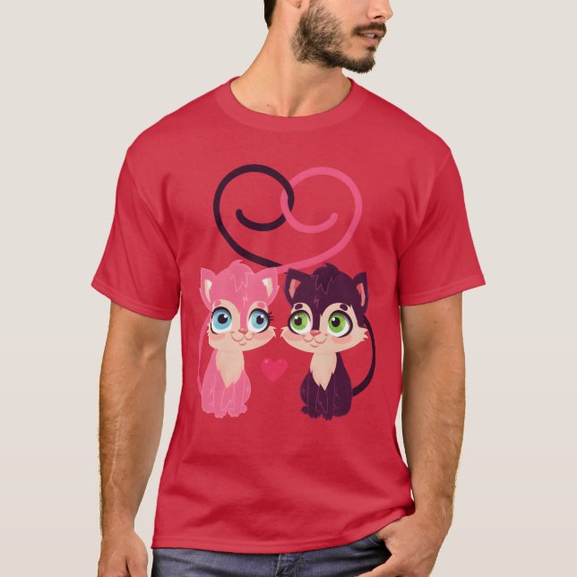 love heart relationship animal friends T-Shirt (Front)