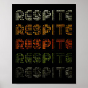 Love Heart Respite Tee Grunge Vintage Style Black Poster