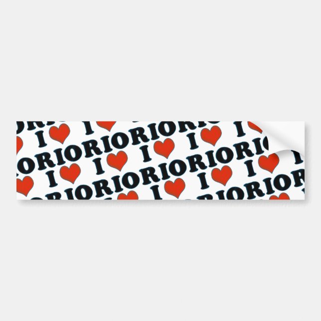 love / heart Rio de Janeiro Bumper Sticker (Front)