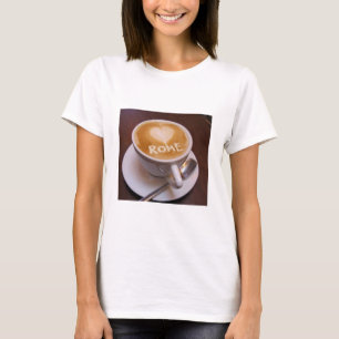 Love Heart  Rome Cappuccino Coffee Cup Mug T-Shirt