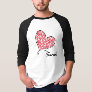 Love Heart & Roses - Custom T-Shirt