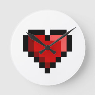 Love Heart Round Clock