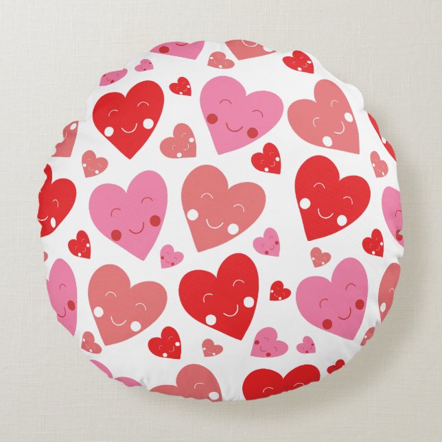Love Heart  Round Cushion (Front)