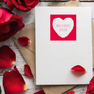 Love Heart Save the Date Wedding Self-inking Stamp