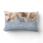 Love Heart Script Chambray Custom 3 Photo Collage