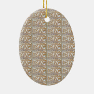 Love Heart Sea Shell Beach Hearts Seashells Summer Ceramic Tree Decoration