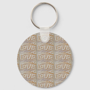 Love Heart Sea Shell Beach Hearts Seashells Summer Key Ring