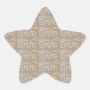 Love Heart Sea Shell Beach Hearts Seashells Summer Star Sticker