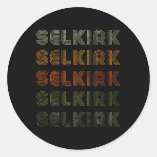 Love Heart Selkirk Tee Grunge Vintage Style Black Classic Round Sticker