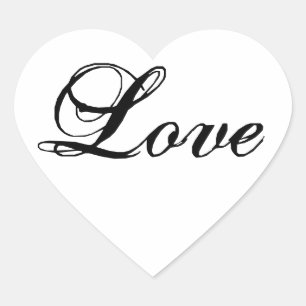 Love Heart Shape Sticker for Wedding Favours