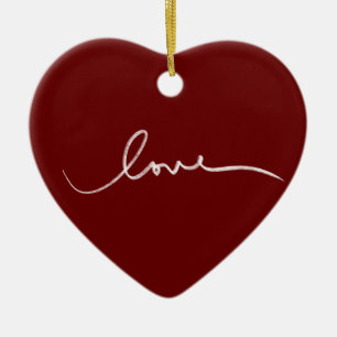 "Love" Heart Shaped Christmas Tree Ornament